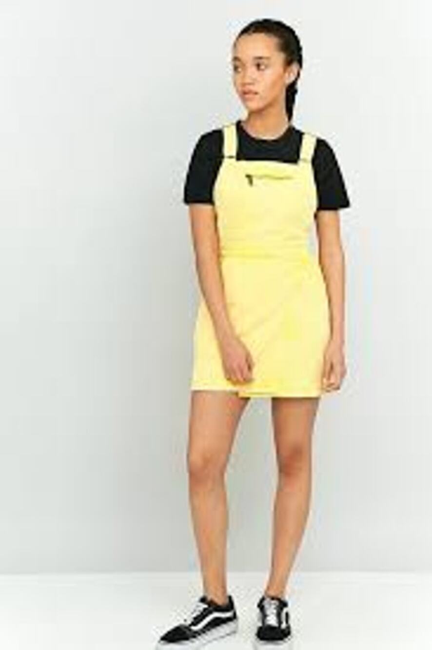 URBAN OUTFITTERS BDG Jessy Pinafore Overall Mini Dress Yellow Size 2
